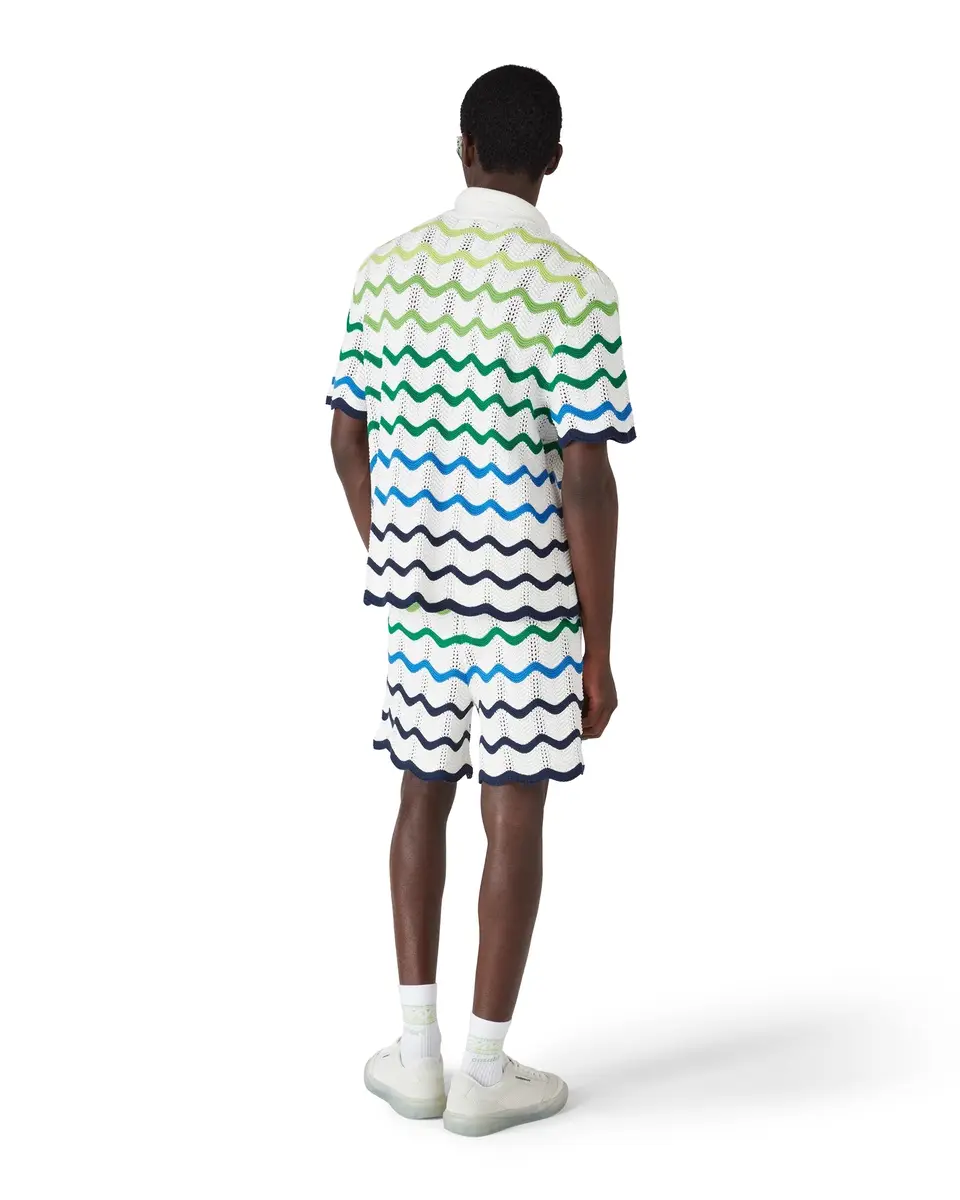 Casablanca Wave Short Sleeve Knitted Shirt | Thumbnail 3 Casablanca Wave Short Sleeve Knitted Shirt | Thumbnail 3