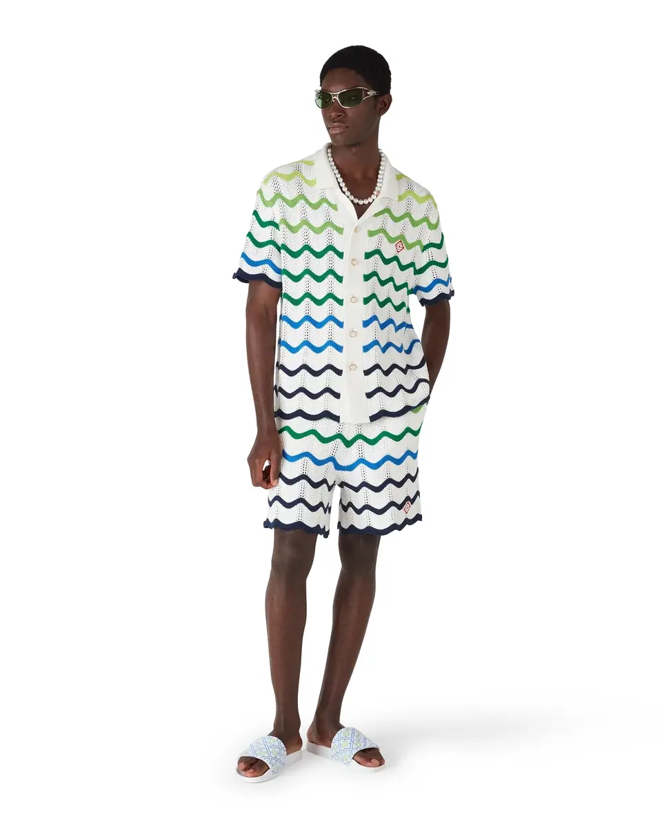 Casablanca Wave Knitted Shorts | Thumbnail 2 Casablanca Wave Knitted Shorts | Thumbnail 2