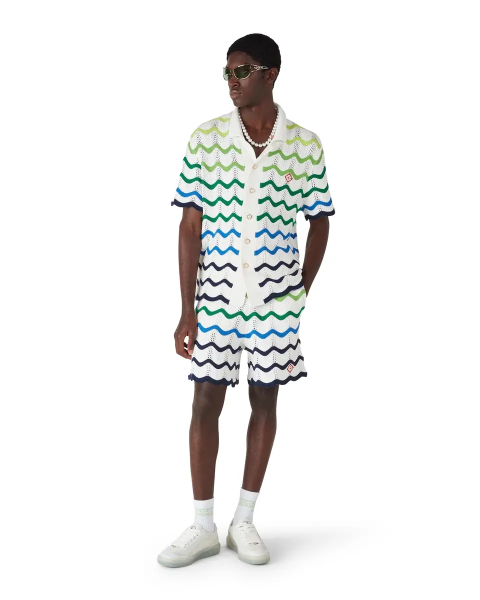 Casablanca Wave Knitted Shorts | Thumbnail 3 Casablanca Wave Knitted Shorts | Thumbnail 3