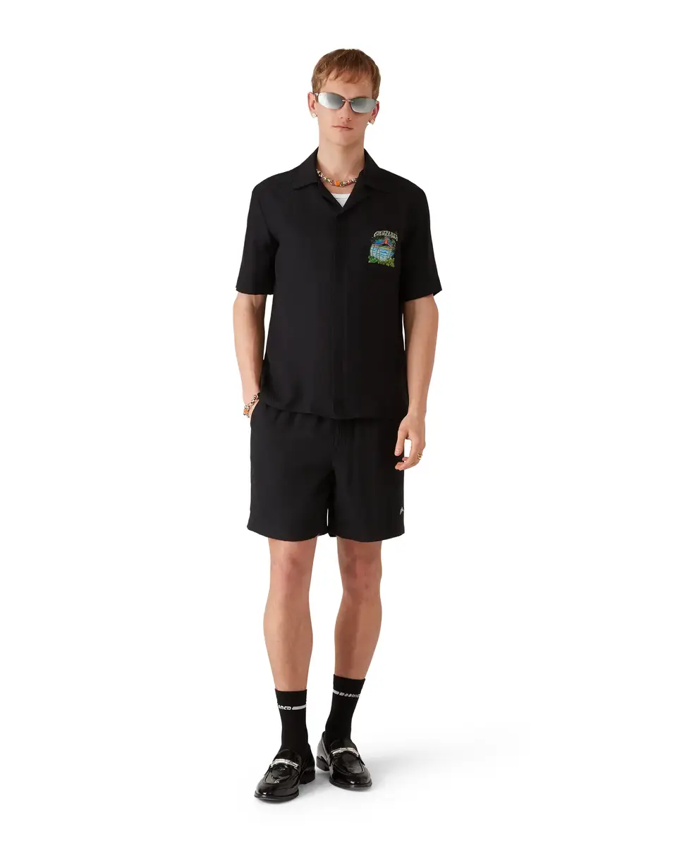 Casablanca Volcano Short Sleeve Jacquard Shirt | Thumbnail 2 Casablanca Volcano Short Sleeve Jacquard Shirt | Thumbnail 2