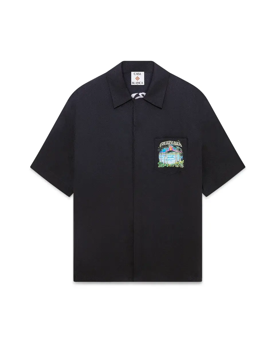 Casablanca Volcano Short Sleeve Jacquard Shirt | Thumbnail 6 Casablanca Volcano Short Sleeve Jacquard Shirt | Thumbnail 6