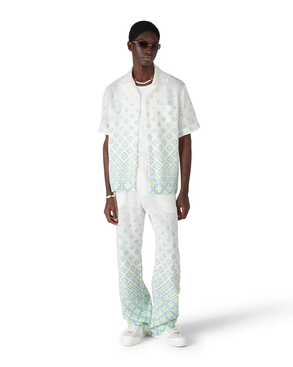 Casablanca Degrade Monogram Short Sleeve Linen Shirt | Thumbnail 2 Casablanca Degrade Monogram Short Sleeve Linen Shirt | Thumbnail 2