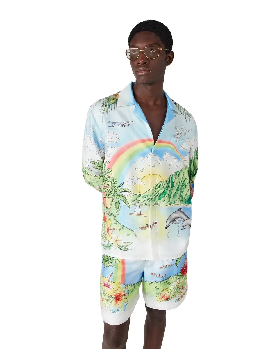 Casablanca Aloha Long Sleeve Silk Shirt | Thumbnail 4 Casablanca Aloha Long Sleeve Silk Shirt | Thumbnail 4
