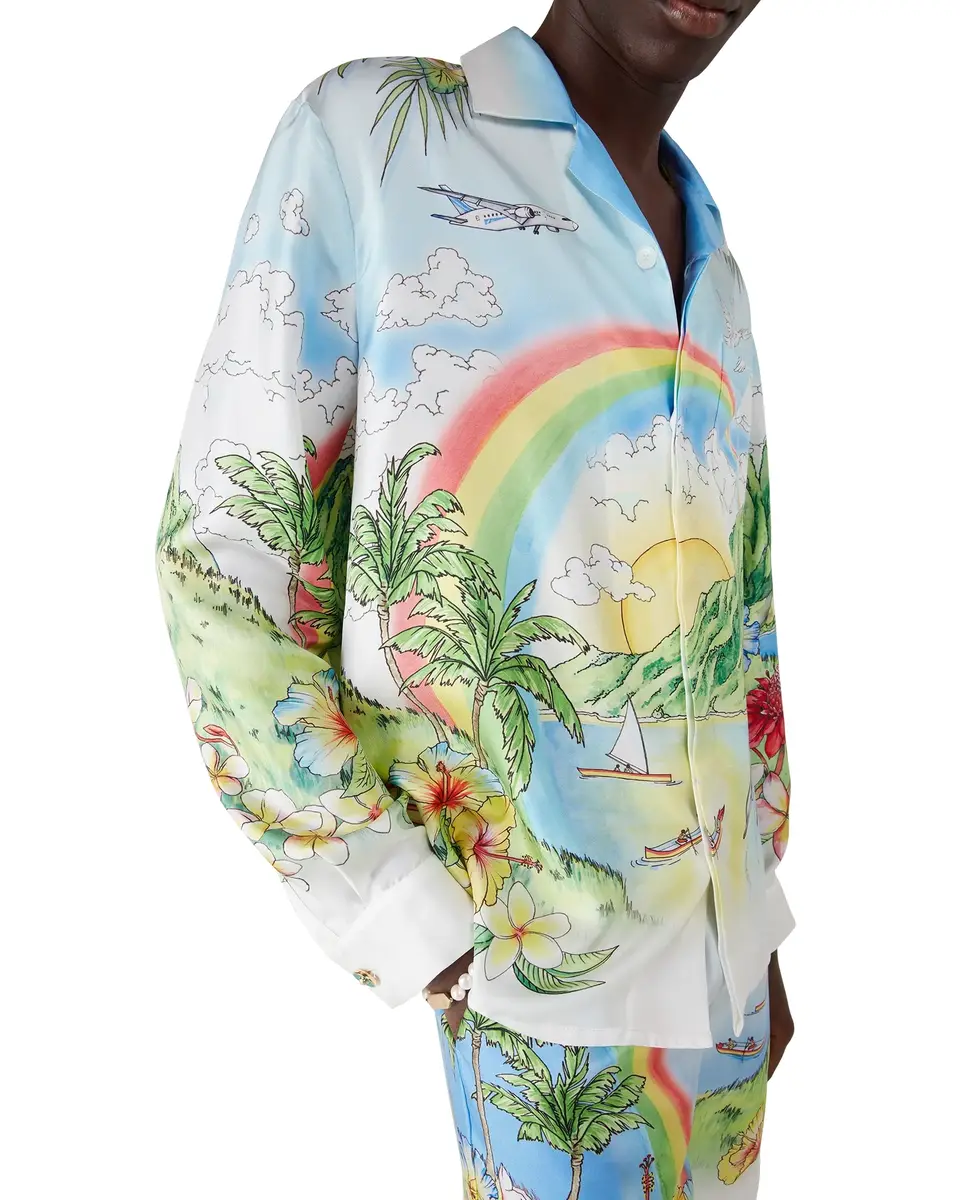 Casablanca Aloha Long Sleeve Silk Shirt | Thumbnail 5 Casablanca Aloha Long Sleeve Silk Shirt | Thumbnail 5