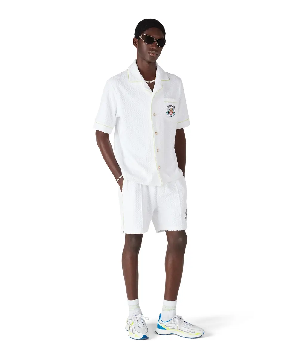 Casablanca White Short Sleeve Towelling Shirt | Thumbnail 3 Casablanca White Short Sleeve Towelling Shirt | Thumbnail 3