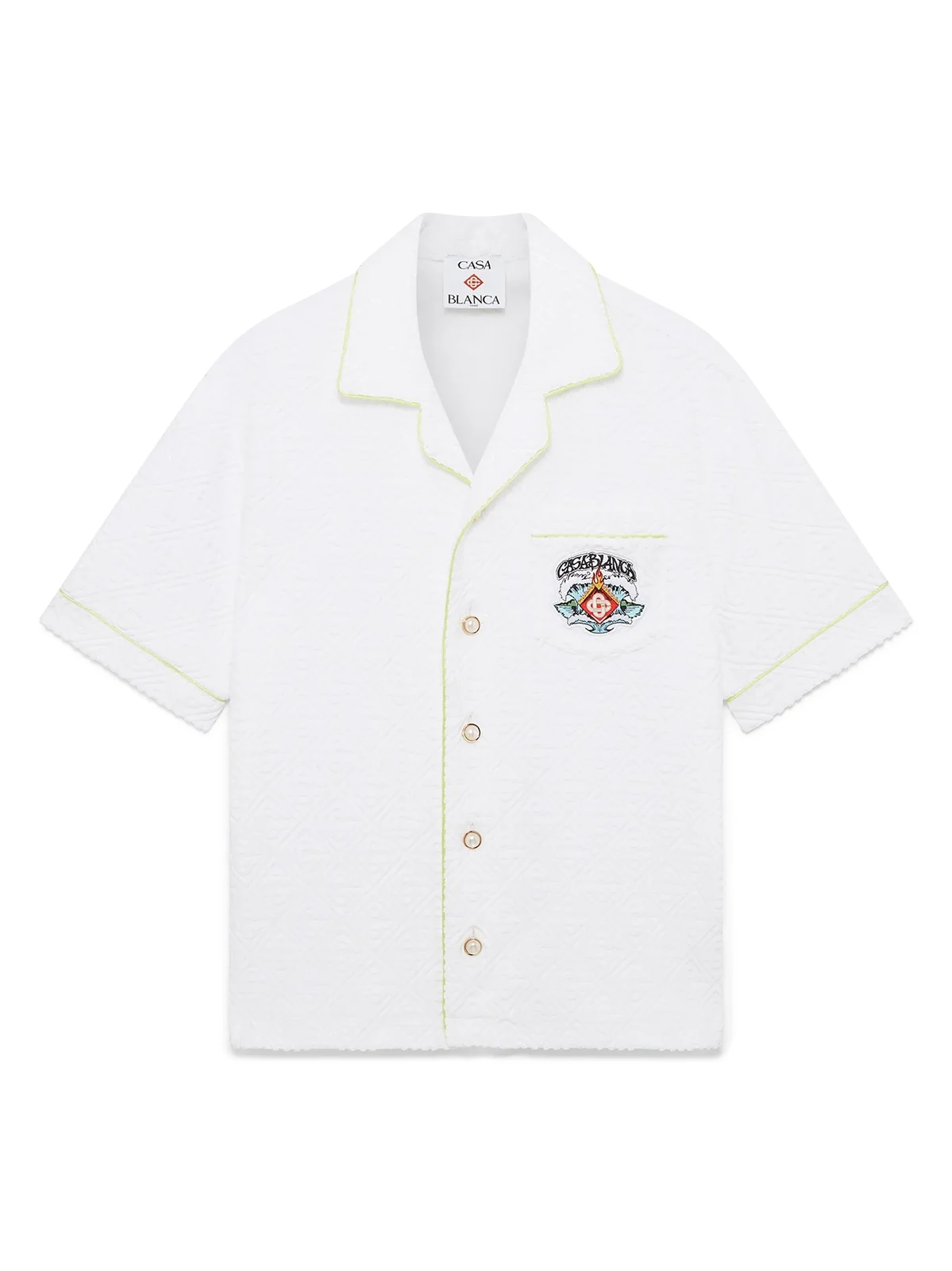White Short Sleeve Towelling Shirt White Short Sleeve Towelling Shirt