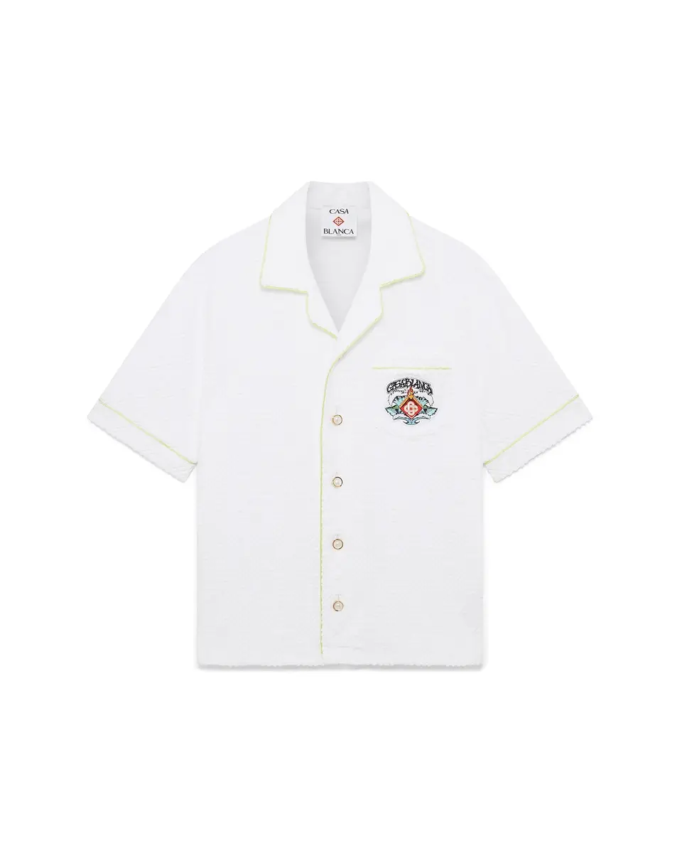 Casablanca White Short Sleeve Towelling Shirt