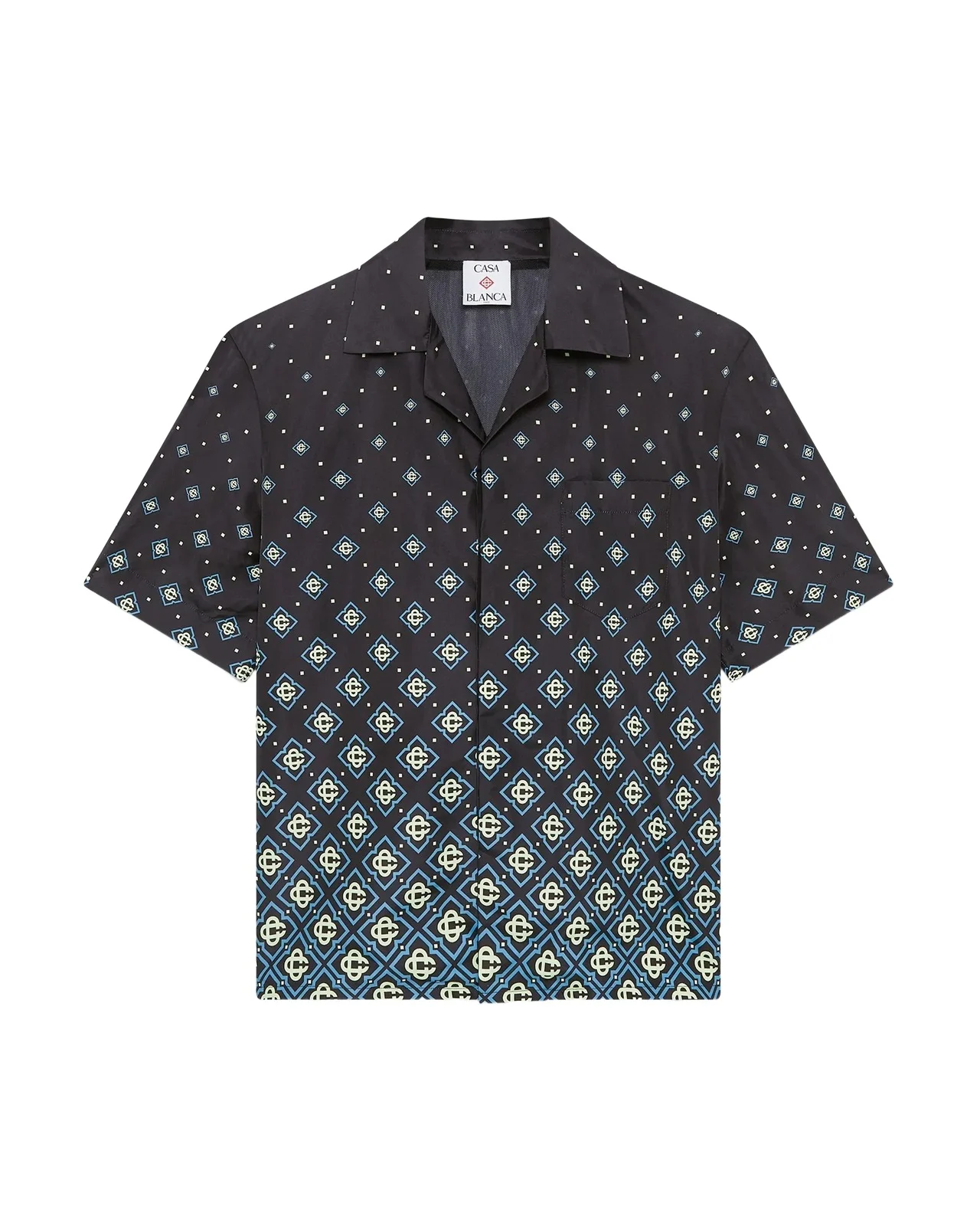 Casablanca Degrade Monogram Short Sleeve Swimwear in Black