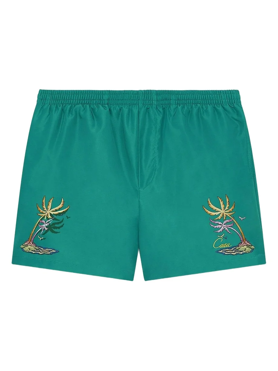 Casablanca Casa Embroidery Swim Shorts