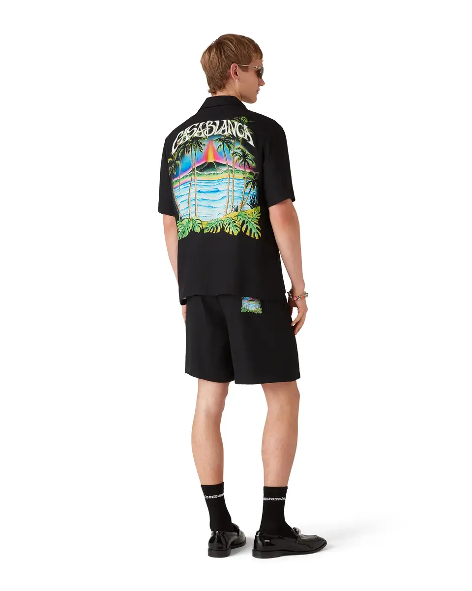 Casablanca Volcano Jacquard Silk Shorts | Thumbnail 3 Casablanca Volcano Jacquard Silk Shorts | Thumbnail 3