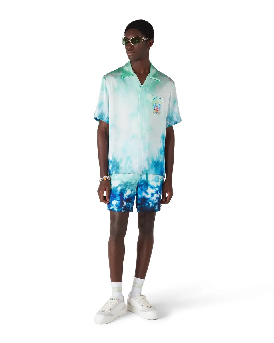 Casablanca Surf Lotus Silk Shorts | Thumbnail 2 Casablanca Surf Lotus Silk Shorts | Thumbnail 2