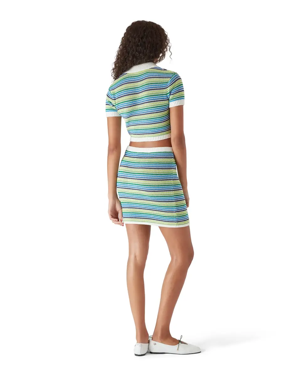 Casablanca Stripe Short Sleeve Polo Shirt | Thumbnail 3