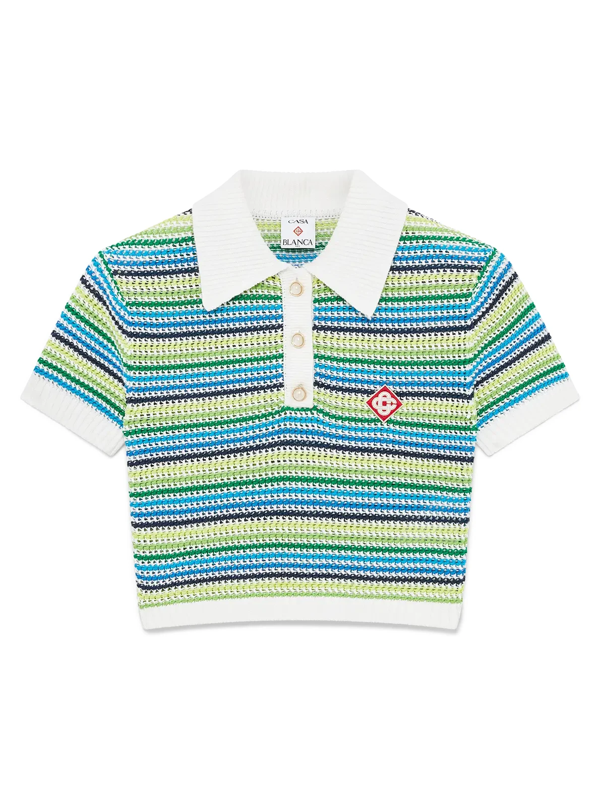 Stripe Short Sleeve Polo Shirt
