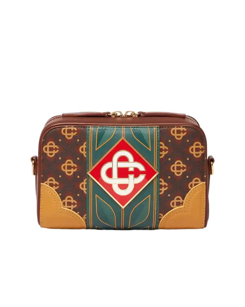 Casablanca Brown Monogram Crossbody Bag