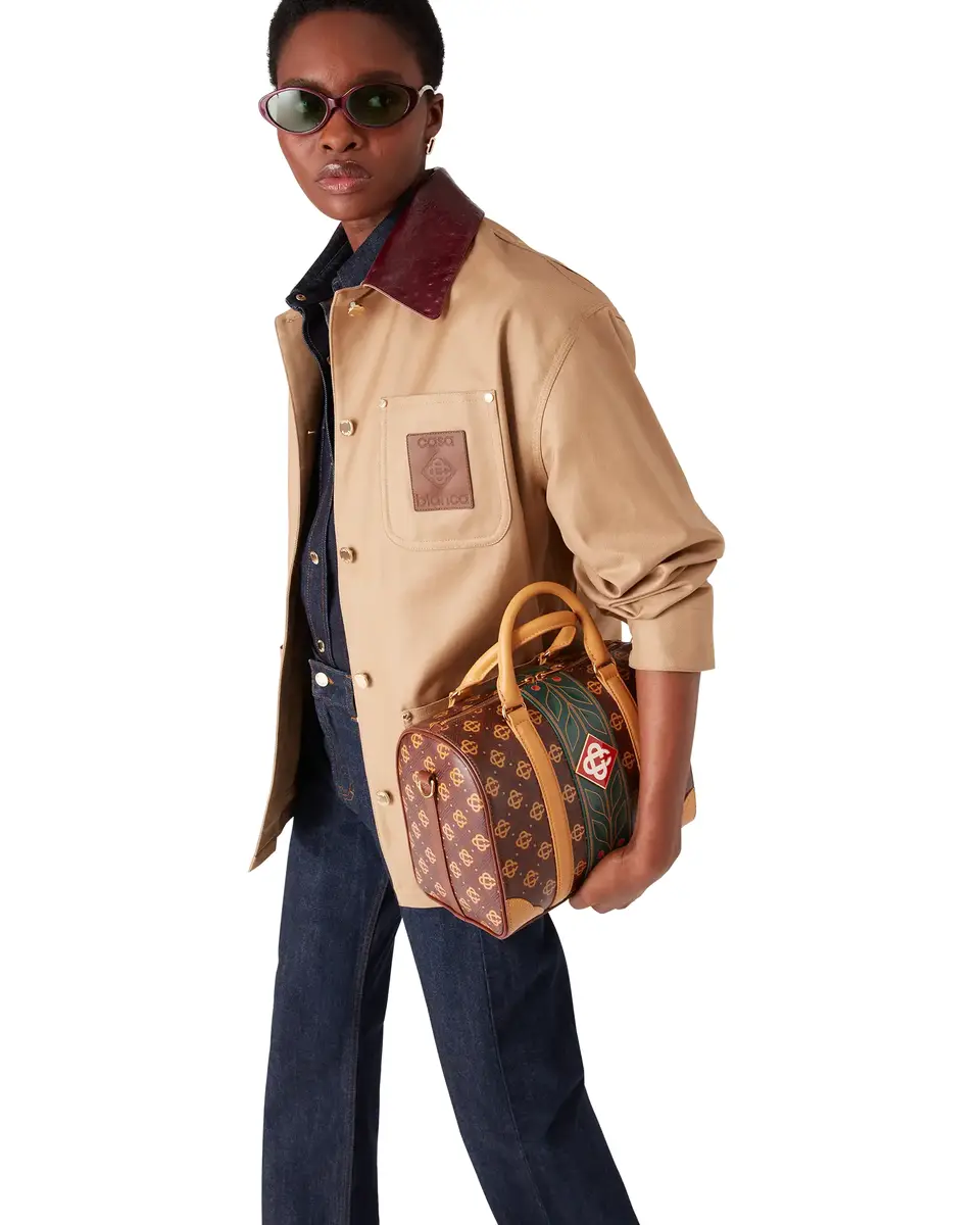 Casablanca Brown Mini Monogram Weekender Bag | Thumbnail 2 Casablanca Brown Mini Monogram Weekender Bag | Thumbnail 2