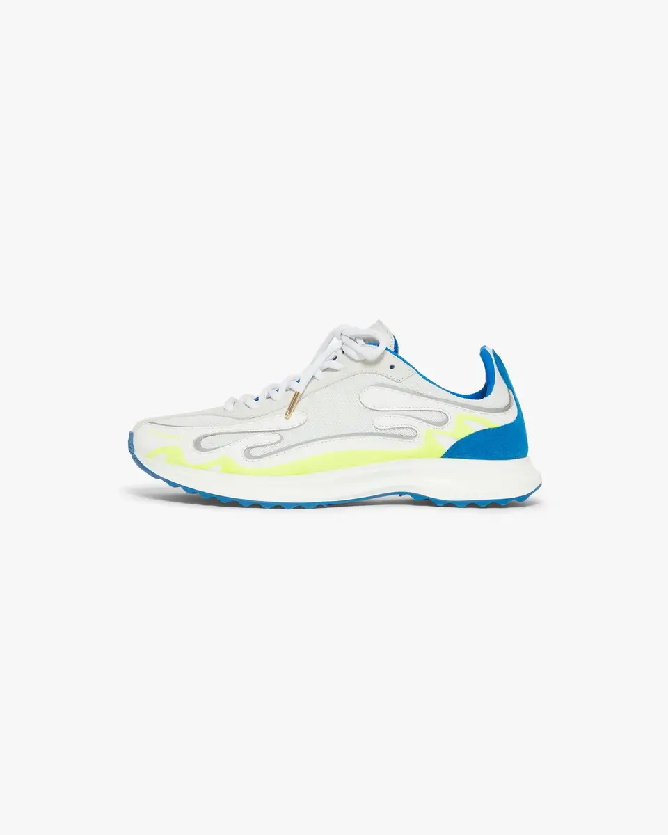 Casablanca Blue and Lime Stade Sneaker | Thumbnail 3 Casablanca Blue and Lime Stade Sneaker | Thumbnail 3