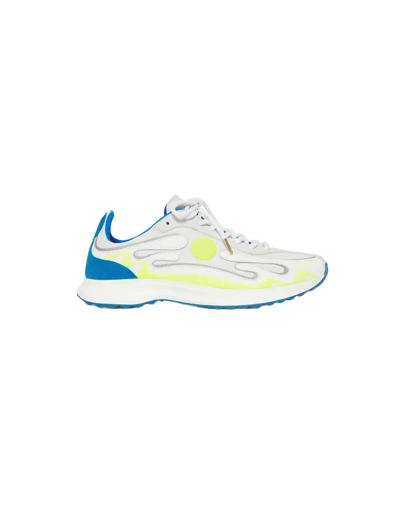 Casablanca Blue and Lime Stade Sneaker