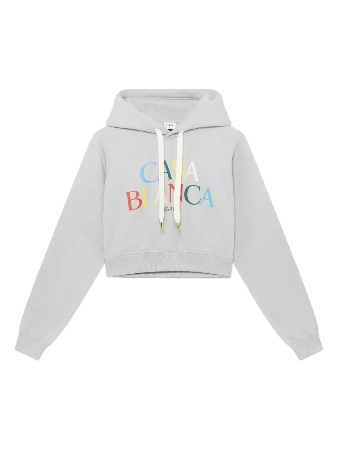 Casablanca Grey Stacked Logo Hooded Sweatshirt