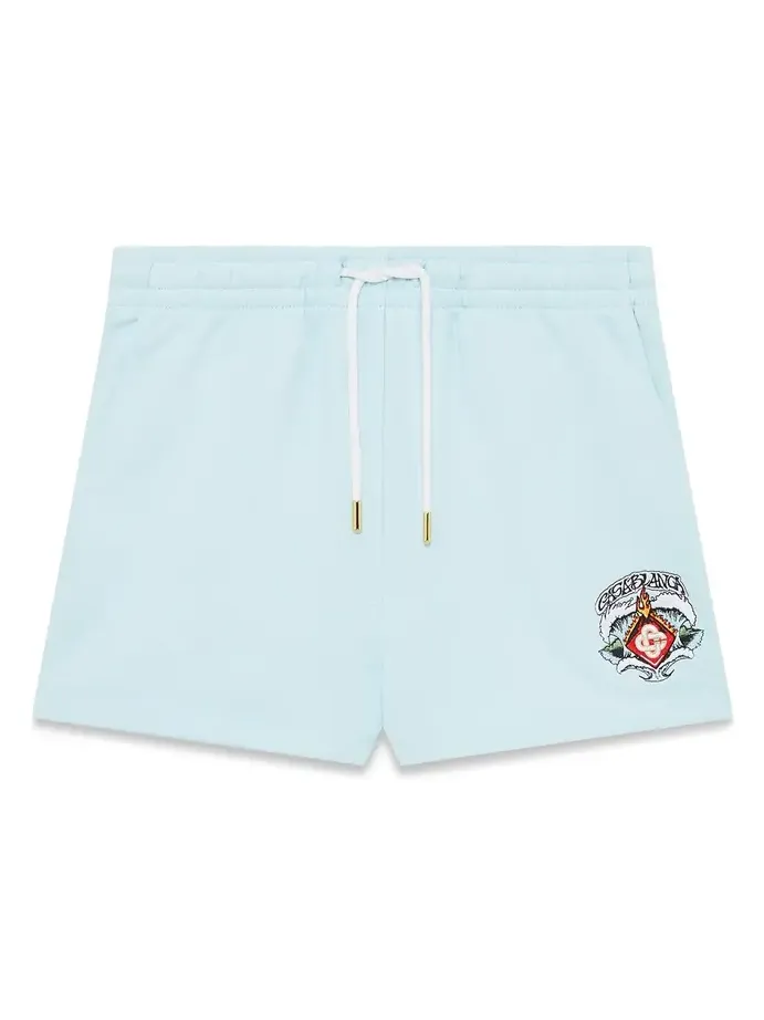Casablanca Pale Blue Waves Sweatshorts