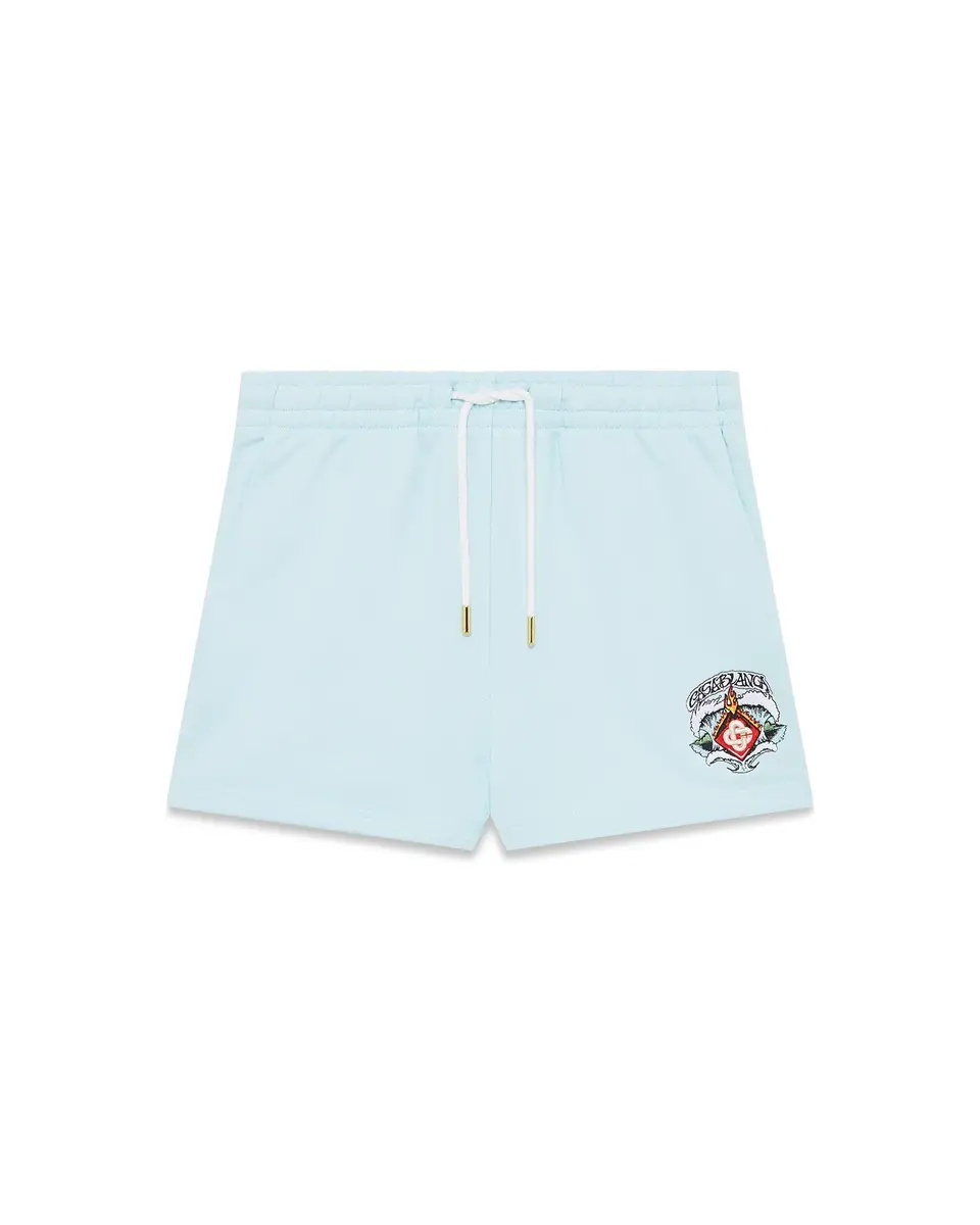 Casablanca Pale Blue Waves Sweatshorts