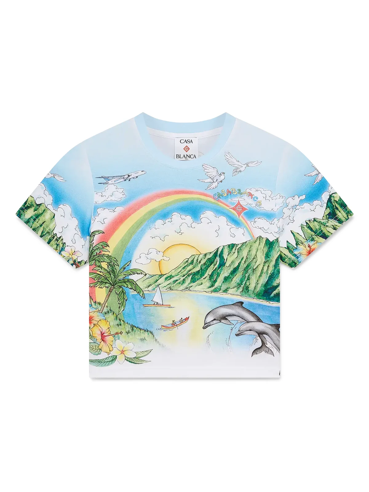Casablanca Aloha Cropped Baby Tee