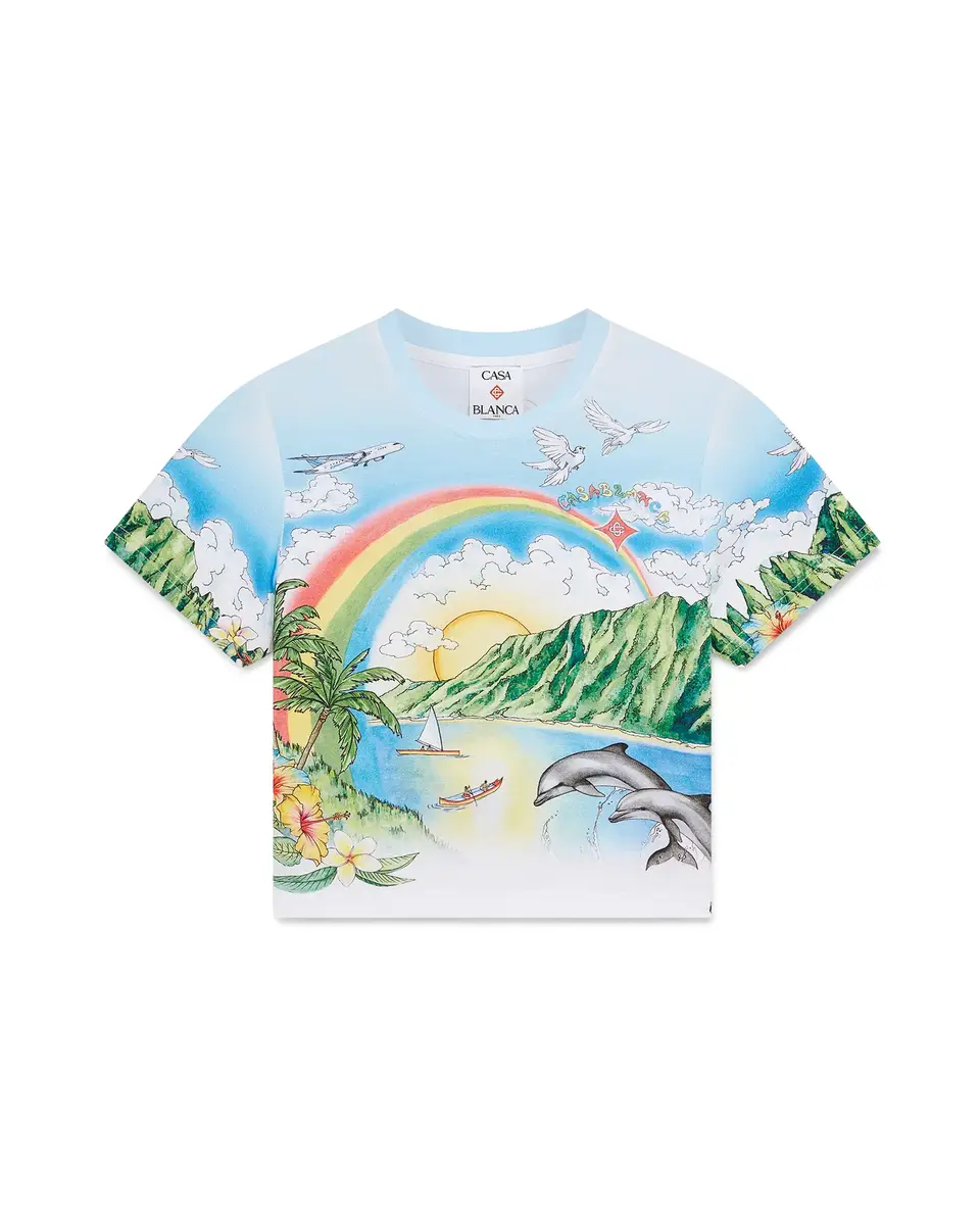 Casablanca Aloha Cropped Baby Tee