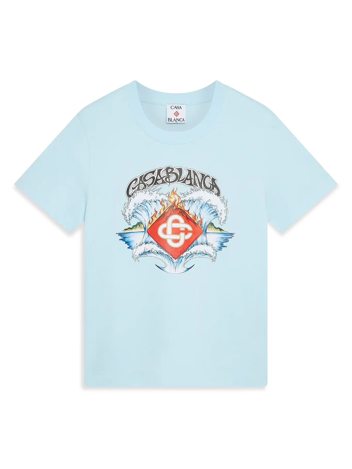 Casablanca Waves T-Shirt in Blue