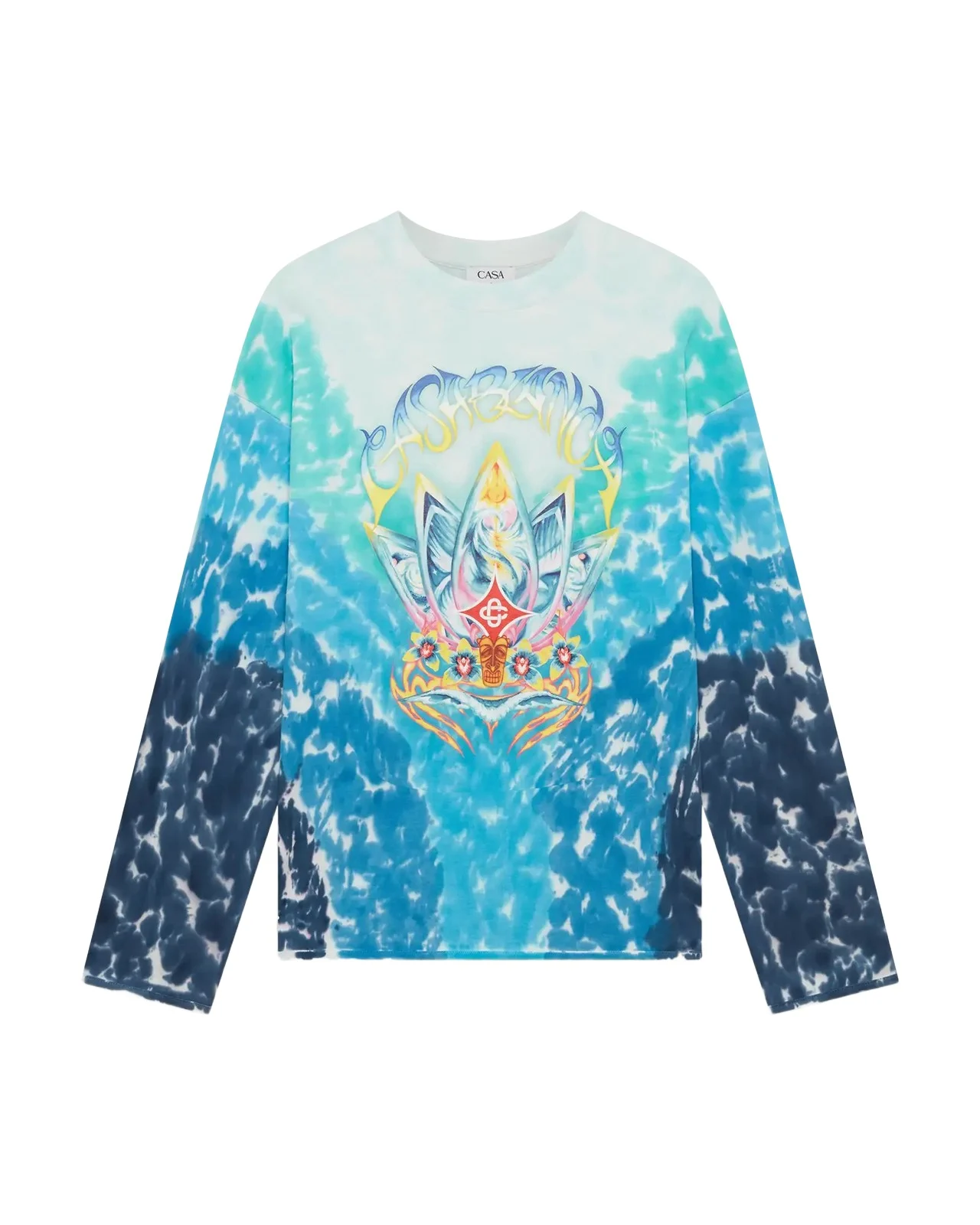 Casablanca Surf Lotus Tie Dye Long Sleeve T-Shirt