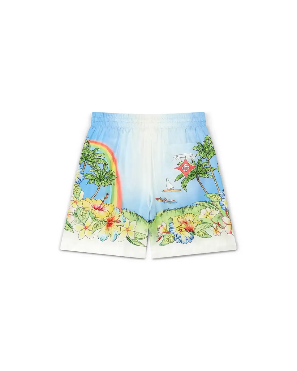 Casablanca Aloha Silk Shorts | Thumbnail 2 Casablanca Aloha Silk Shorts | Thumbnail 2