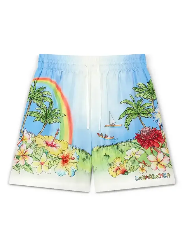 Casablanca Aloha Silk Shorts