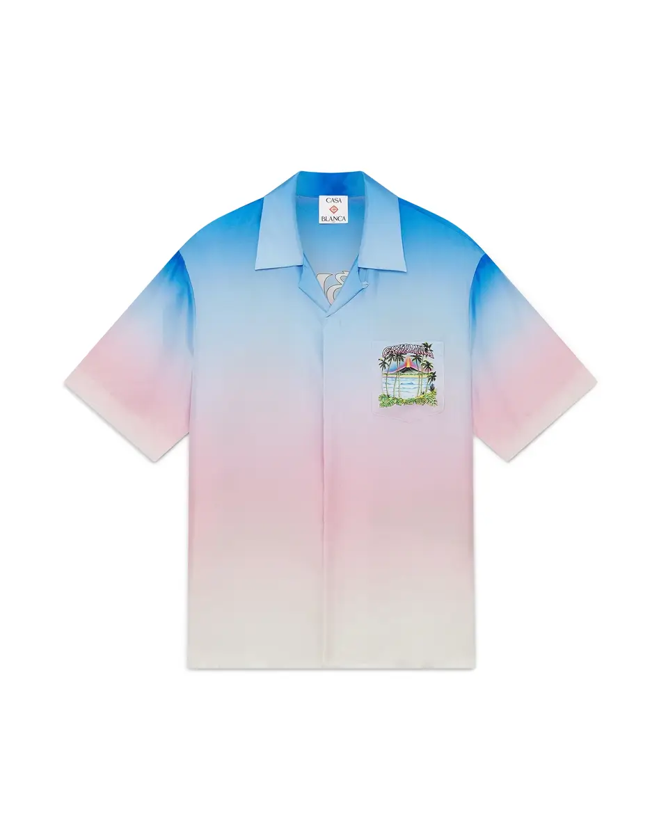 Casablanca Volcano Silk Short Sleeve Shirt | Thumbnail 2 Casablanca Volcano Silk Short Sleeve Shirt | Thumbnail 2