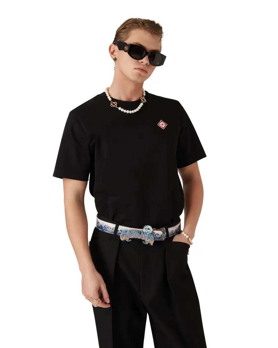 Casablanca Black Diamond Logo Short Sleeve T-Shirt | Thumbnail 4 Casablanca Black Diamond Logo Short Sleeve T-Shirt | Thumbnail 4