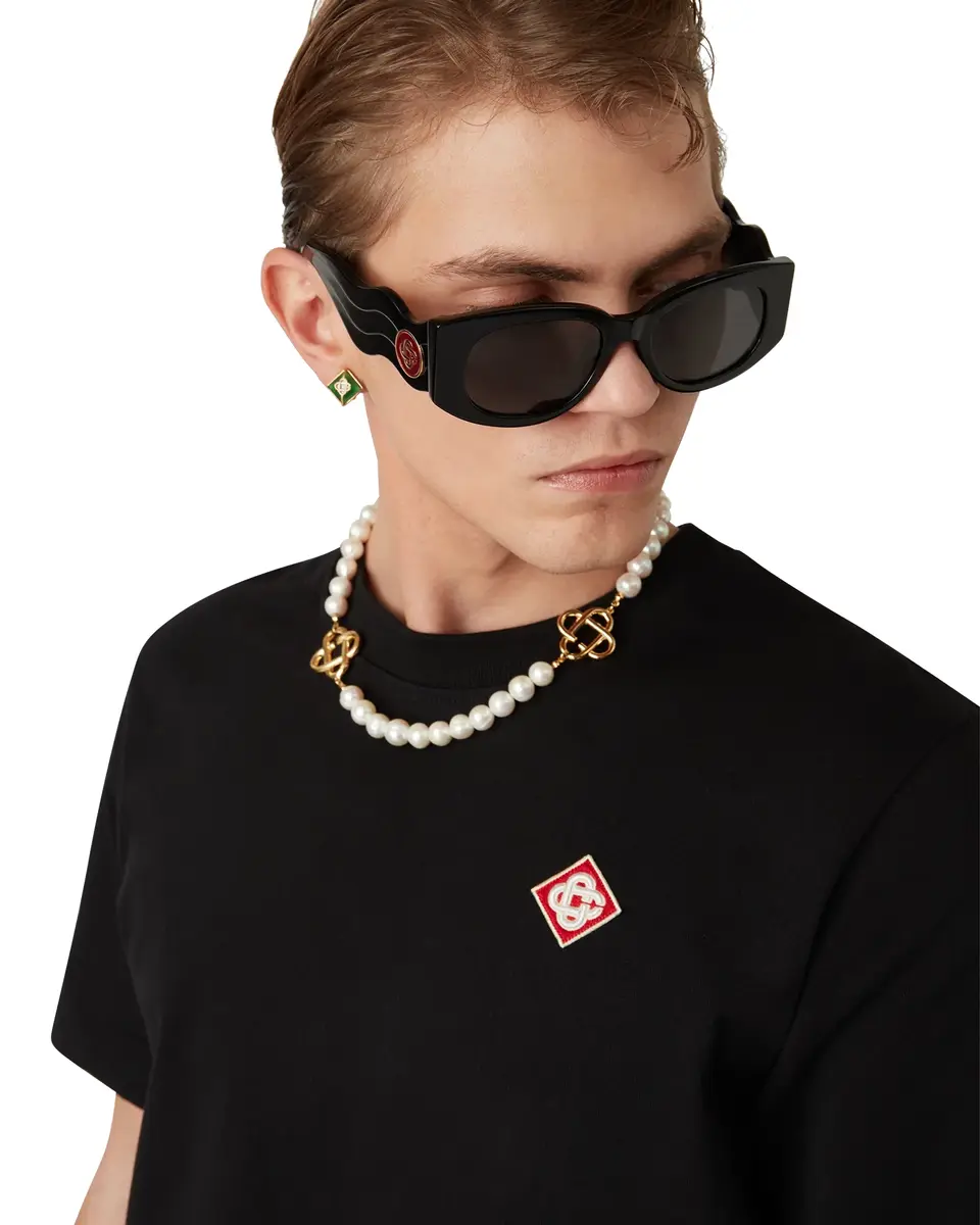 Casablanca Black Diamond Logo Short Sleeve T-Shirt | Thumbnail 5 Casablanca Black Diamond Logo Short Sleeve T-Shirt | Thumbnail 5