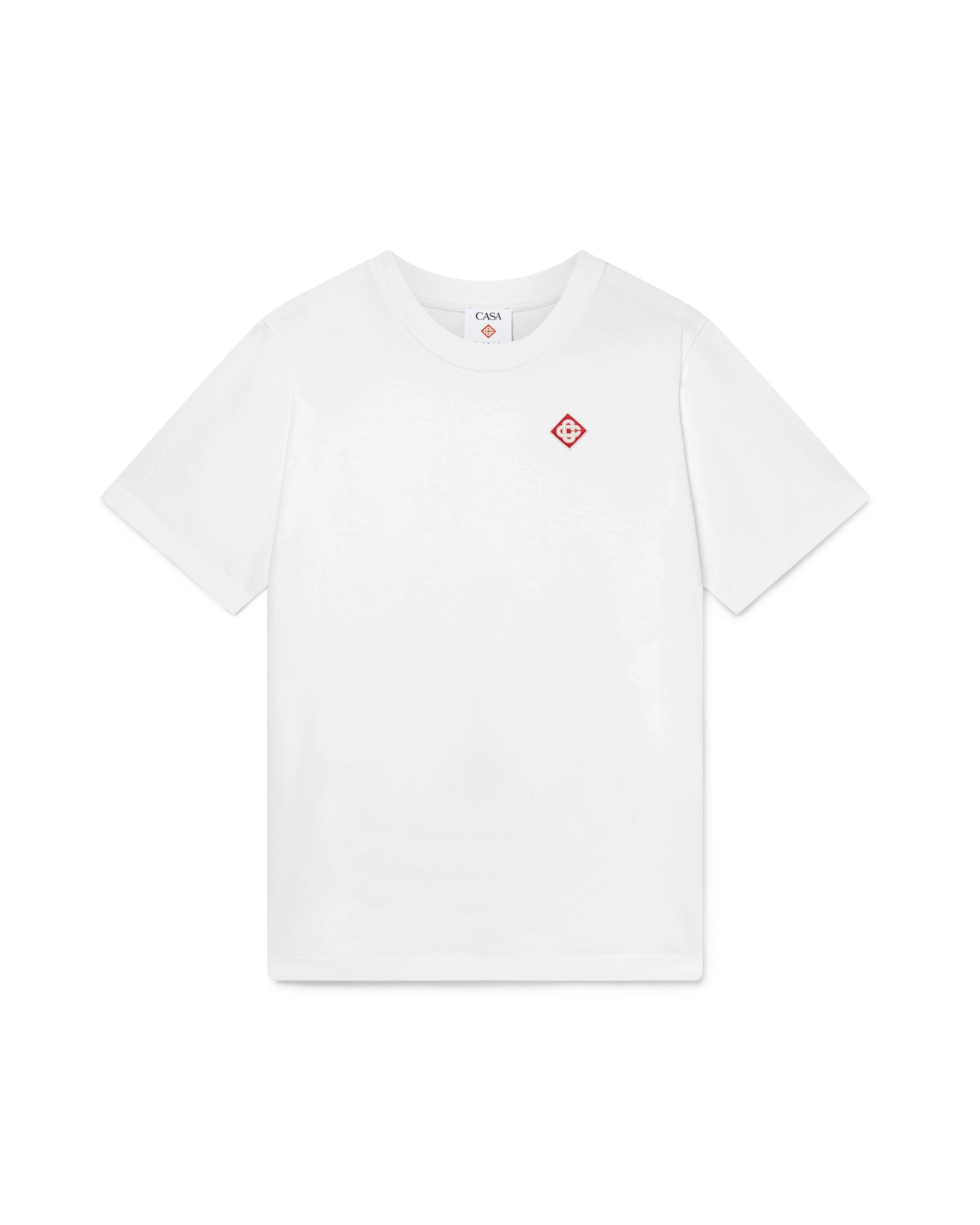 Casablanca White Diamond Logo Short Sleeve T-Shirt