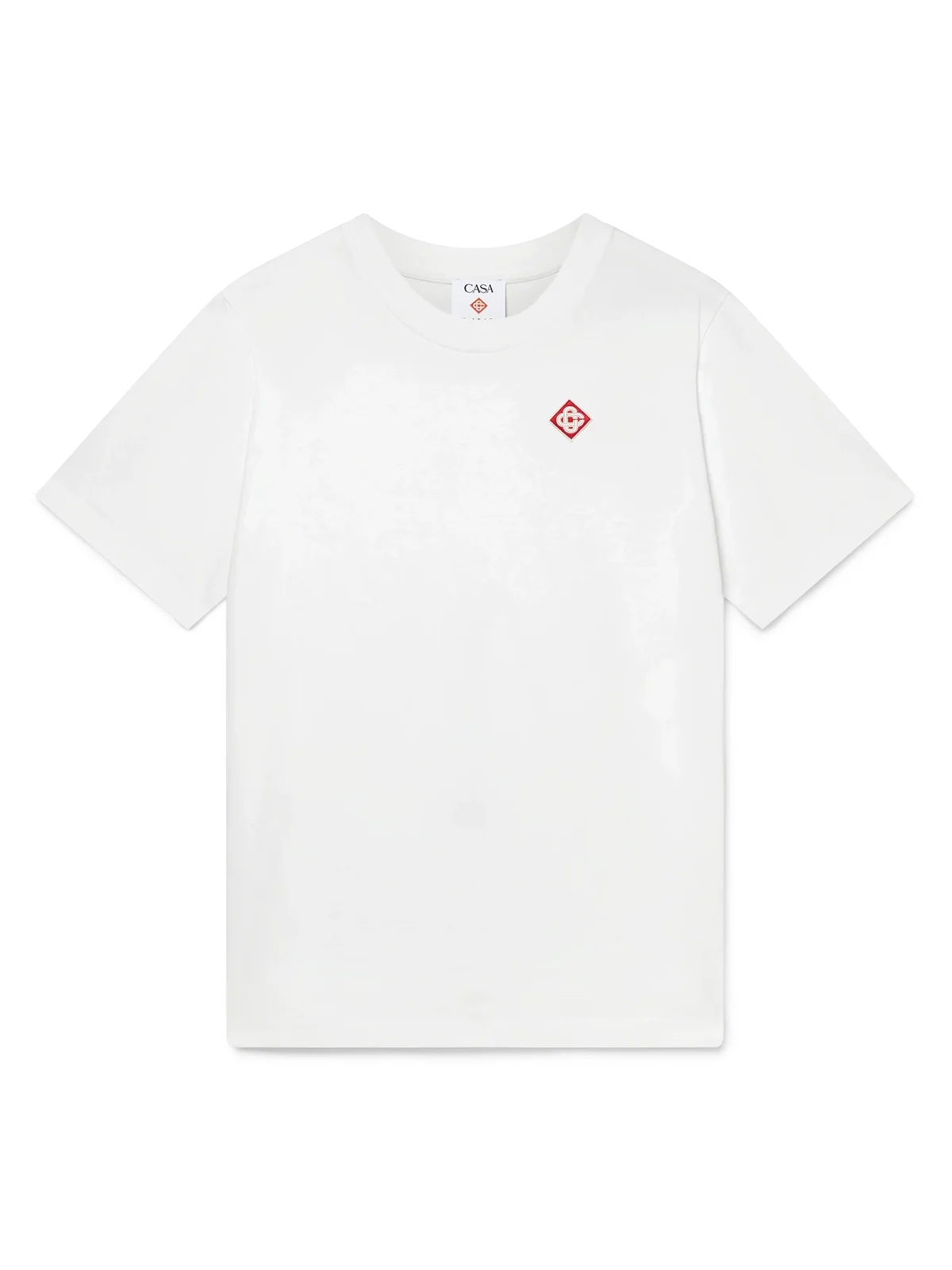 Casablanca White Diamond Logo Short Sleeve T-Shirt