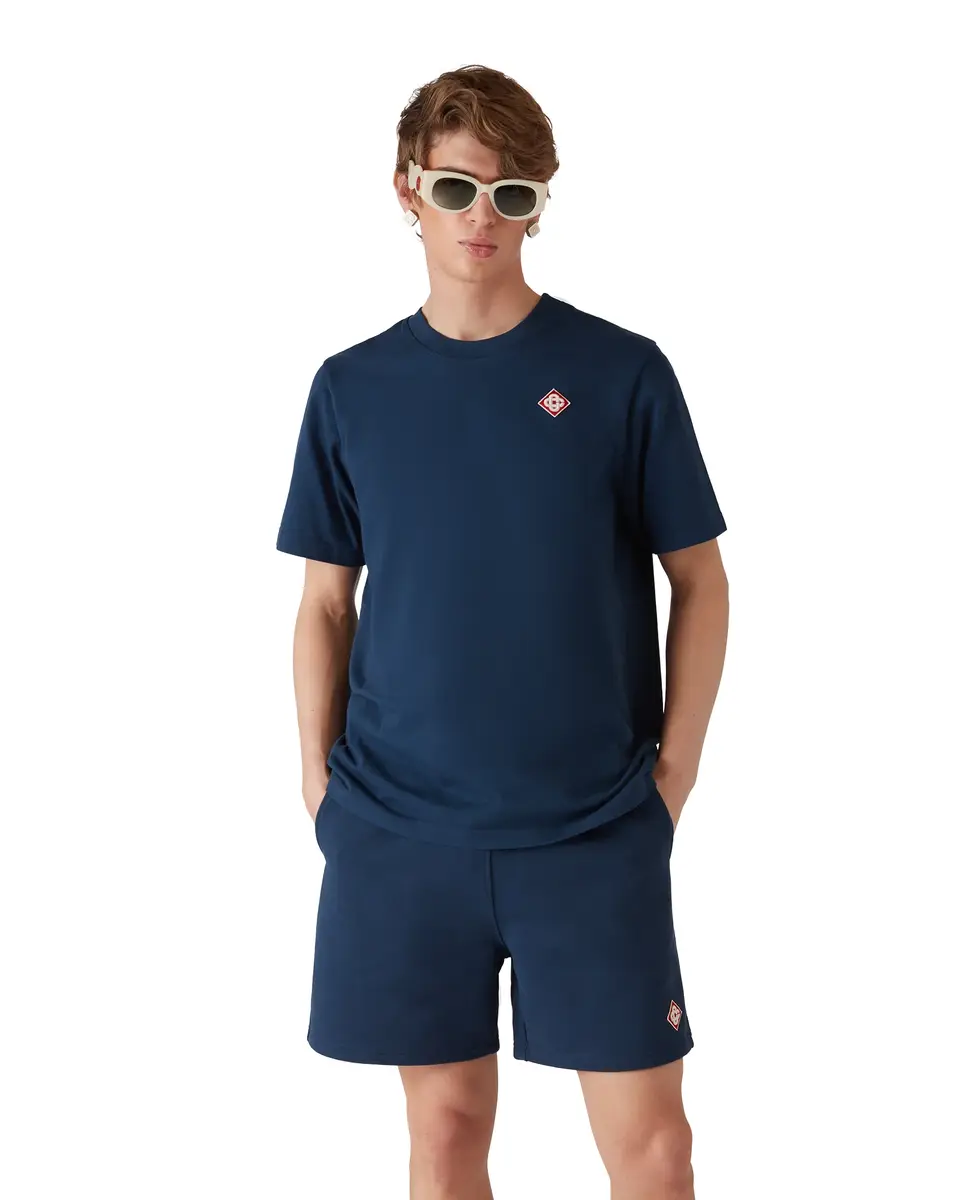 Casablanca Navy Diamond Logo Short Sleeve T-Shirt | Thumbnail 2 Casablanca Navy Diamond Logo Short Sleeve T-Shirt | Thumbnail 2