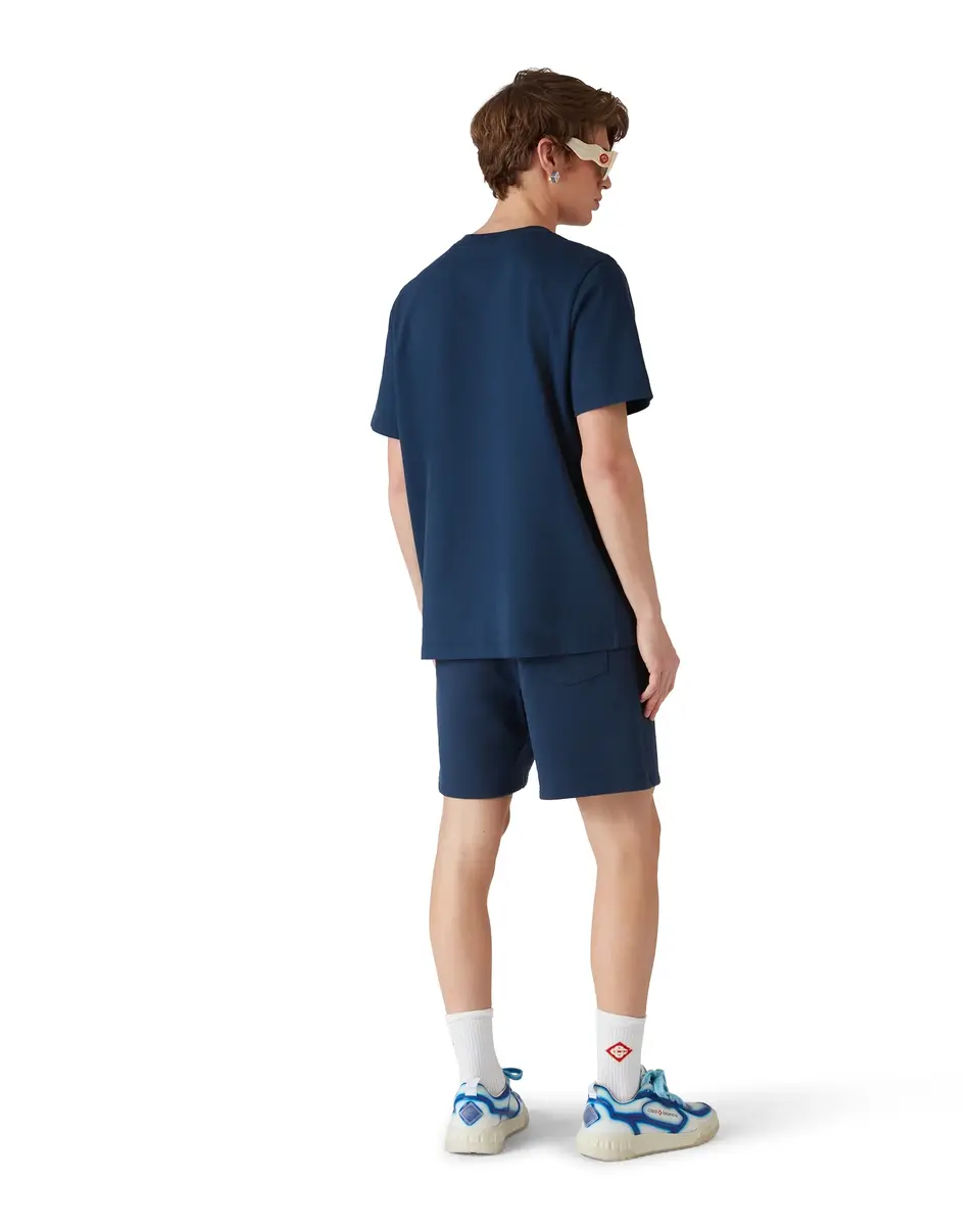 Casablanca Navy Diamond Logo Short Sleeve T-Shirt | Thumbnail 3 Casablanca Navy Diamond Logo Short Sleeve T-Shirt | Thumbnail 3