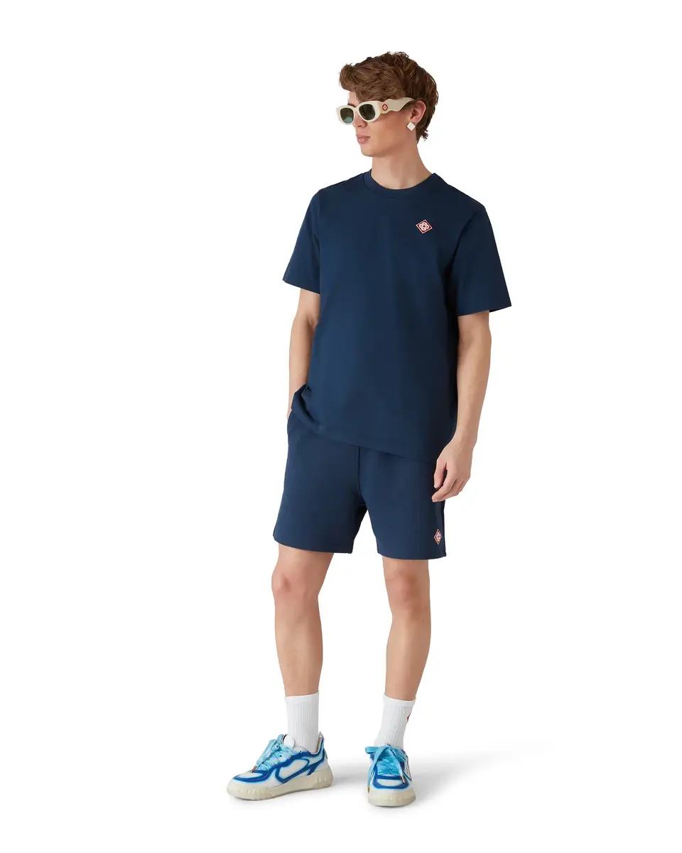 Casablanca Navy Diamond Logo Short Sleeve T-Shirt | Thumbnail 4 Casablanca Navy Diamond Logo Short Sleeve T-Shirt | Thumbnail 4