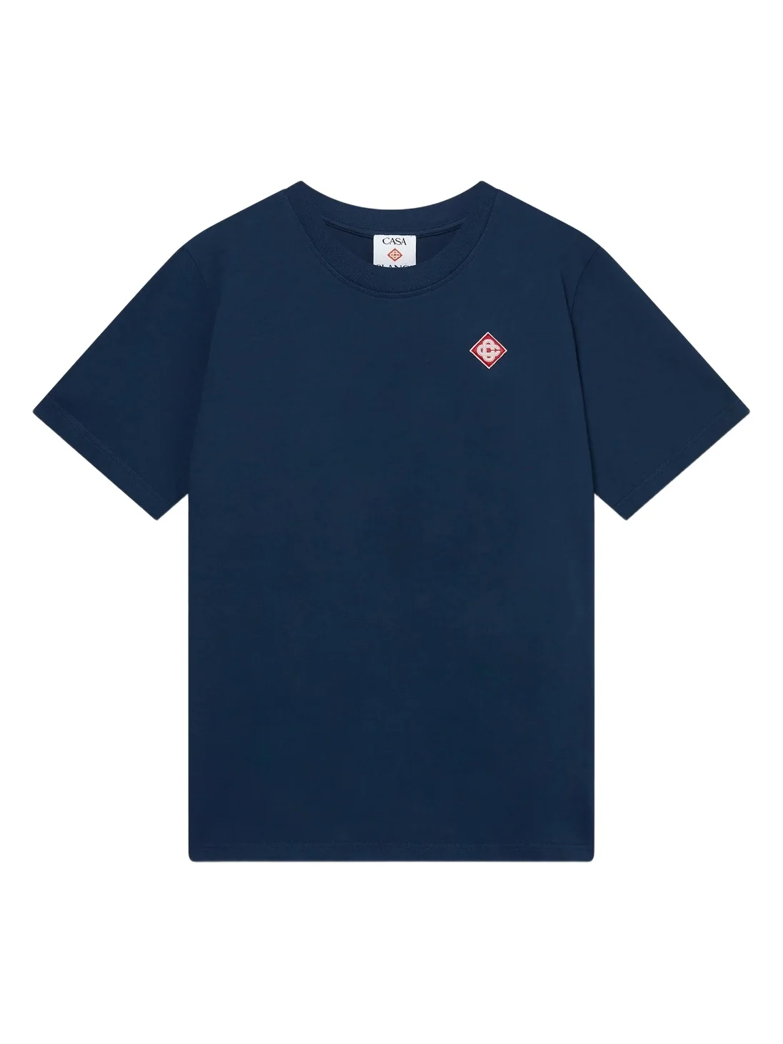 Casablanca Navy Diamond Logo Short Sleeve T-Shirt