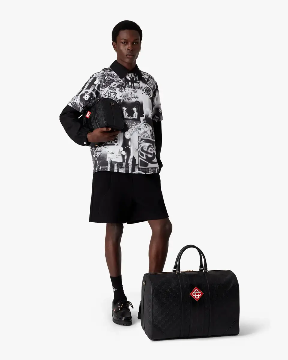 Casablanca Black Monogram Weekender Bag | Thumbnail 2 Casablanca Black Monogram Weekender Bag | Thumbnail 2