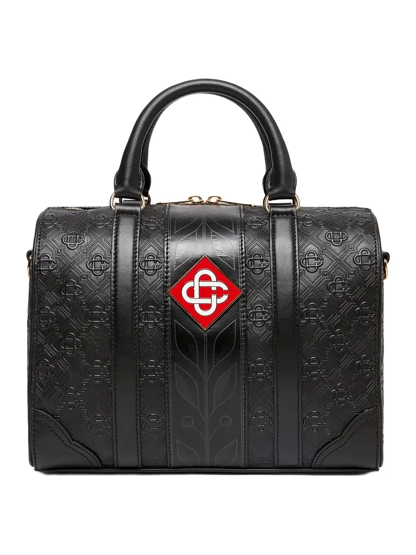 Casablanca Black Mini Monogram Weekender Bag