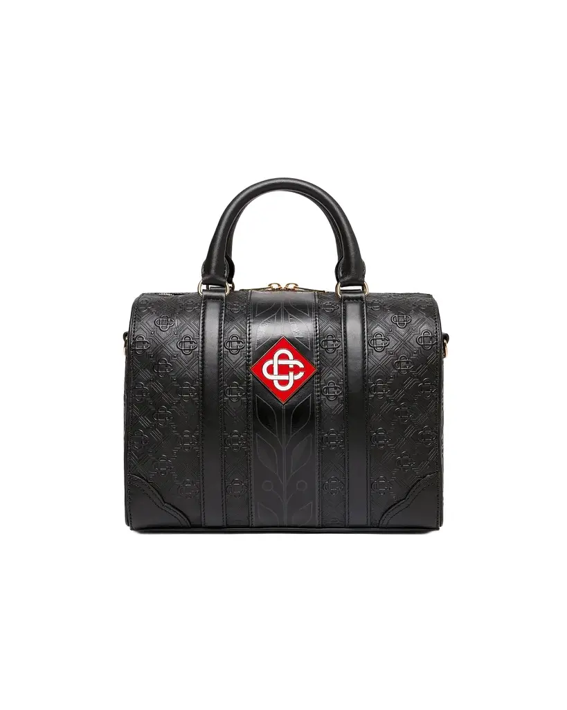 Casablanca Black Mini Monogram Weekender Bag