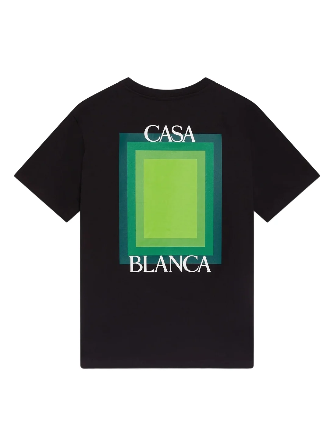 Casablanca Square Logo Short Sleeve T-Shirt in Green