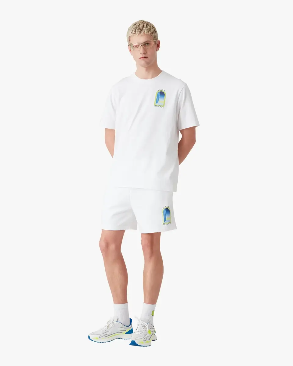 Casablanca White & Lime L'Arche Sweatshorts | Thumbnail 2