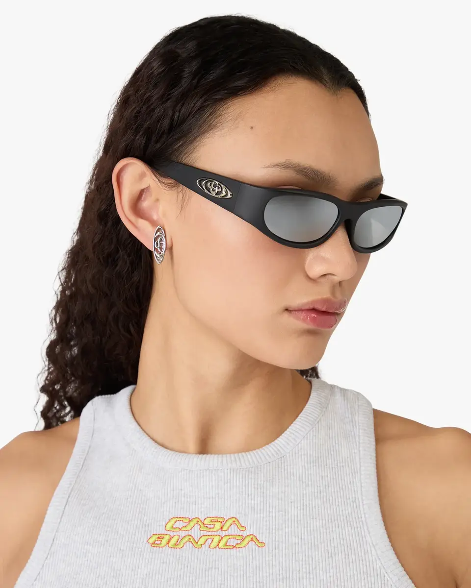 Casablanca Black Warped Sport Sunglasses | Thumbnail 2 Casablanca Black Warped Sport Sunglasses | Thumbnail 2
