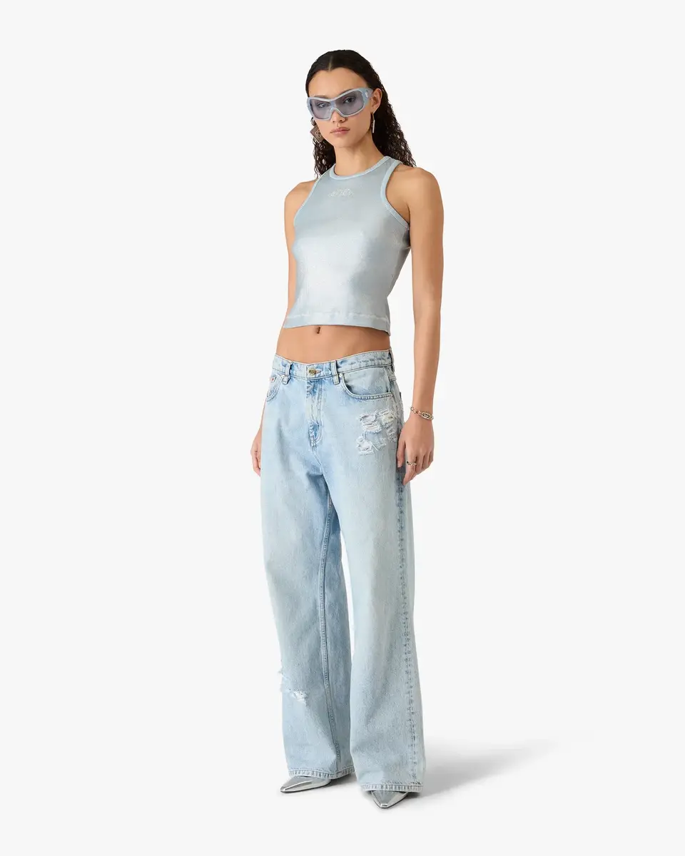 Casablanca Light Wash Graffiti Denim Jeans | Thumbnail 2 Casablanca Light Wash Graffiti Denim Jeans | Thumbnail 2