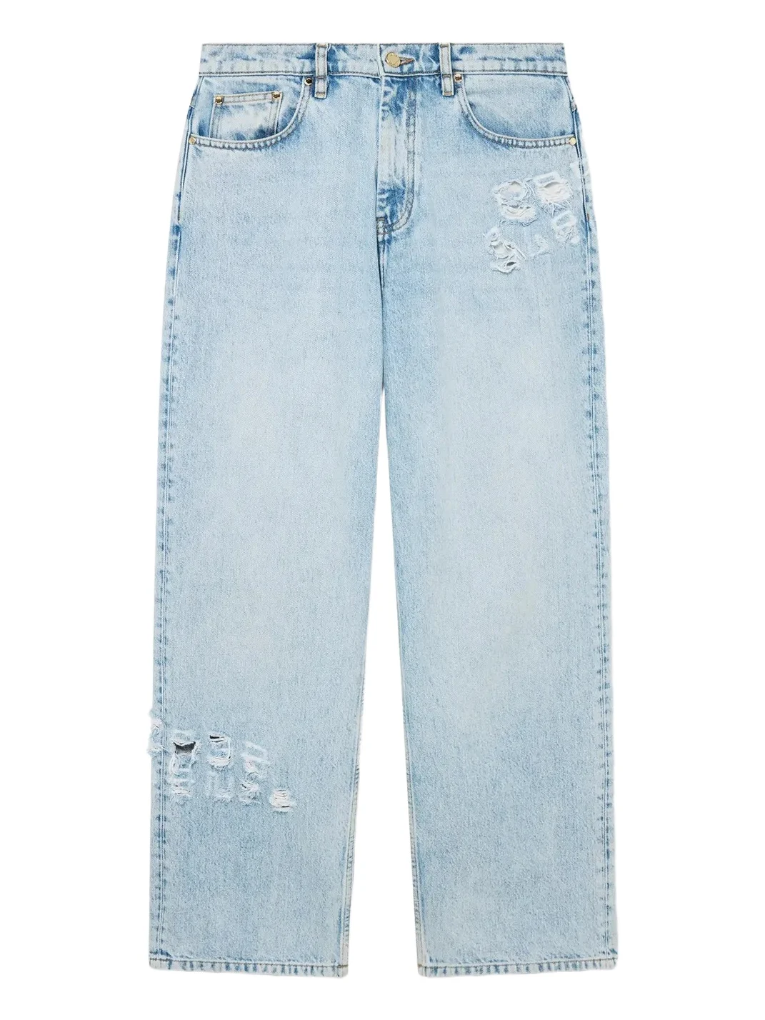 Casablanca Light Wash Graffiti Denim Jeans