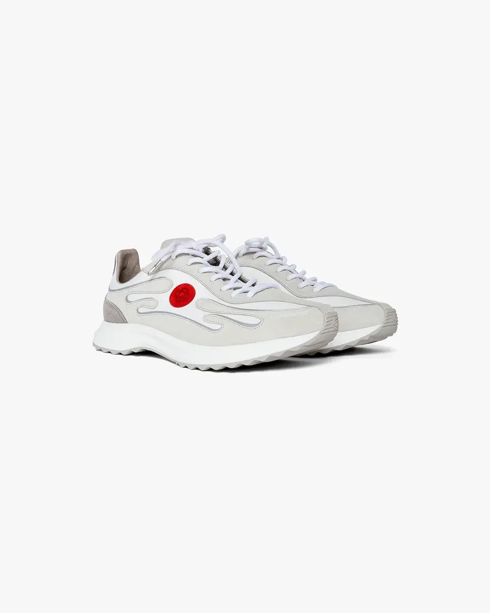 Casablanca Grey Leather Stade Sneakers | Thumbnail 4 Casablanca Grey Leather Stade Sneakers | Thumbnail 4