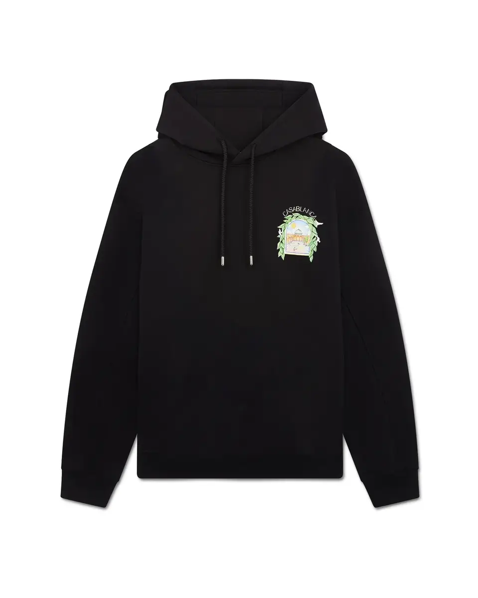 Casablanca Black L'Arche Hooded Sweatshirt | Thumbnail 6