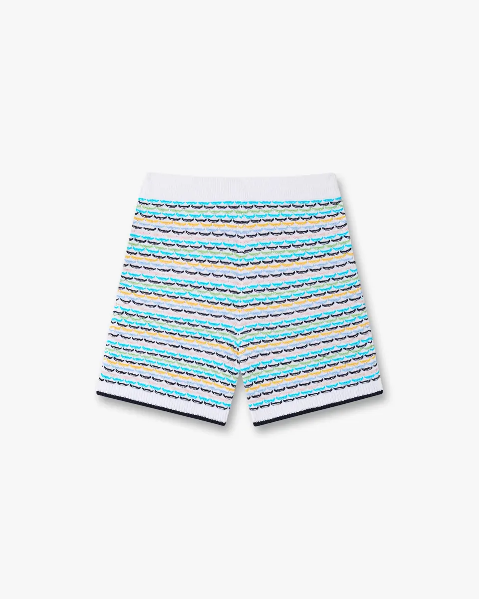 Casablanca Multicolour Crochet Tuck Stitch Shorts | Thumbnail 6 Casablanca Multicolour Crochet Tuck Stitch Shorts | Thumbnail 6